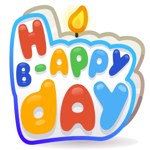 🕯 Эмодзи «birthday #cute» для Telegram