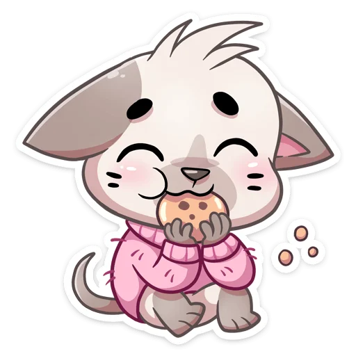🍪 Стикер «Бисквит в свитере без надписей» для Telegram