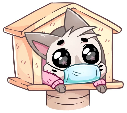 😷 Стикер «Бисквит в свитере без надписей» для Telegram