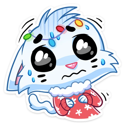 😢 Стикер «Новогодний Бисквит без текста» для Telegram