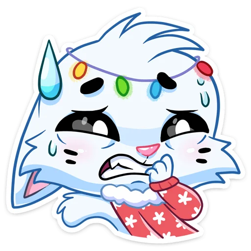 😬 Стикер «Новогодний Бисквит без текста» для Telegram