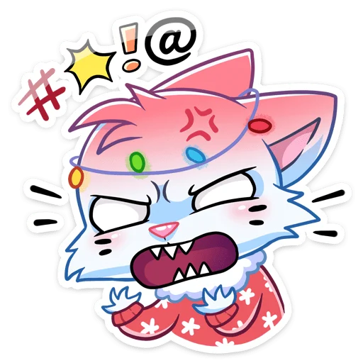 😠 Стикер «Новогодний Бисквит без текста» для Telegram
