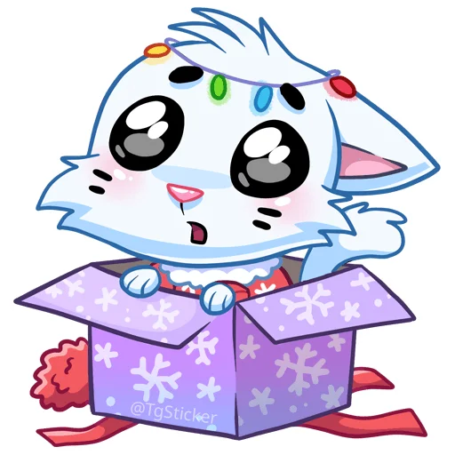 🎁 Стикер «Новогодний Бисквит без текста» для Telegram
