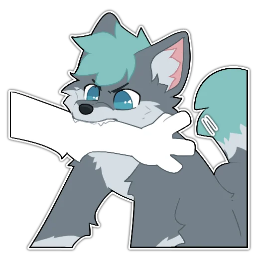 🦷 Стикер «Rix (Wolfdog & Dogzilla)» для Telegram