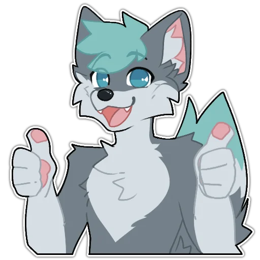 👍 Стикер «Rix (Wolfdog & Dogzilla)» для Telegram