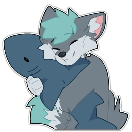 🦈 Стикер «Rix (Wolfdog & Dogzilla)» для Telegram