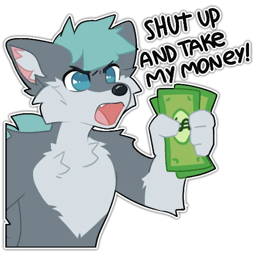 💰 Стикер «Rix (Wolfdog & Dogzilla)» для Telegram