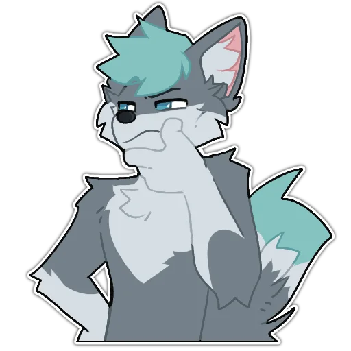🤔 Стикер «Rix (Wolfdog & Dogzilla)» для Telegram