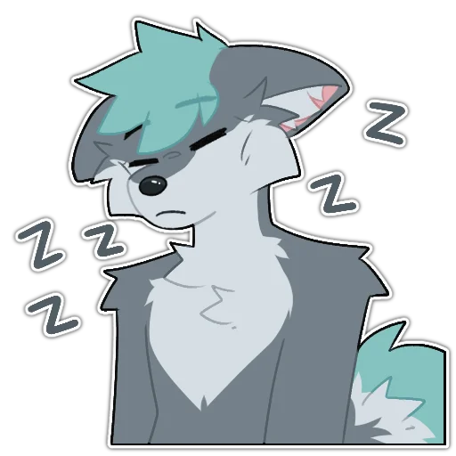💤 Стикер «Rix (Wolfdog & Dogzilla)» для Telegram