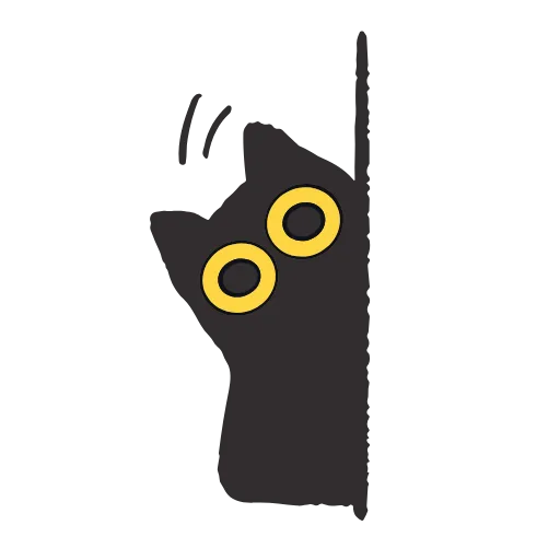🫣 Эмодзи «Black Kitty» для Telegram