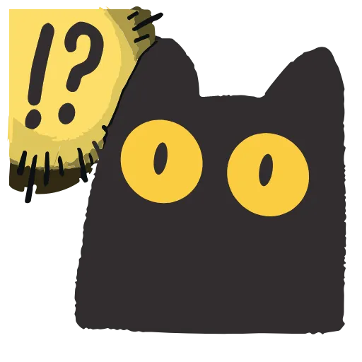 ⁉️ Эмодзи «Black Kitty» для Telegram