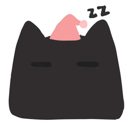 😴 Эмодзи «Black Kitty» для Telegram