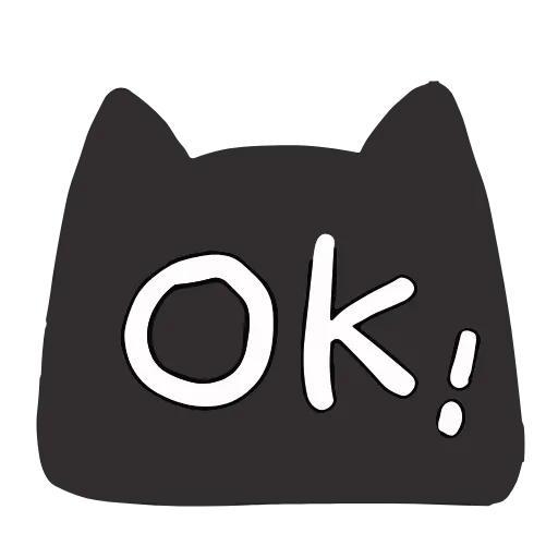 👌 Эмодзи «Black Kitty» для Telegram