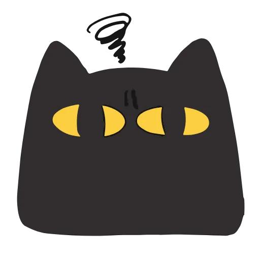 😵‍💫 Эмодзи «Black Kitty» для Telegram