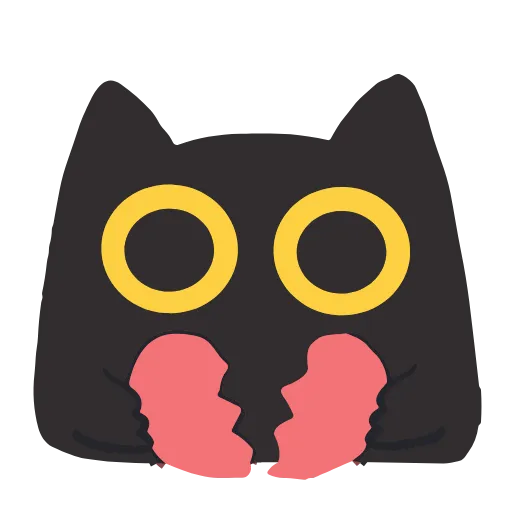 💔 Эмодзи «Black Kitty» для Telegram