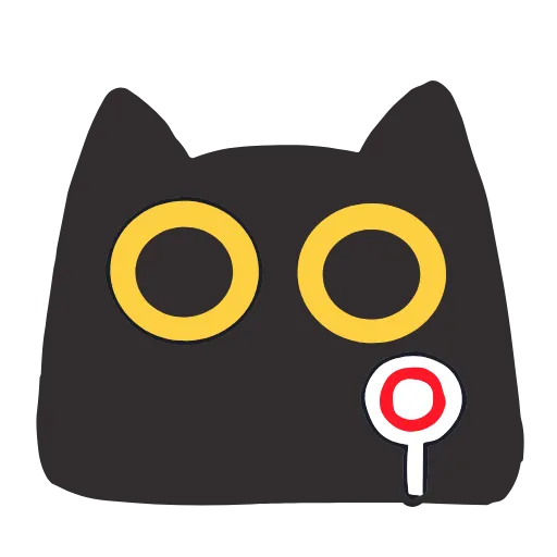 ⭕️ Эмодзи «Black Kitty» для Telegram