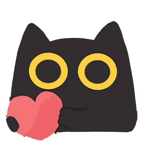 🥰 Эмодзи «Black Kitty» для Telegram