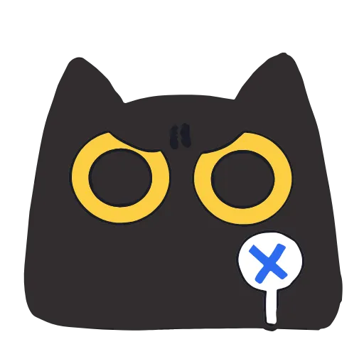 ❌ Эмодзи «Black Kitty» для Telegram