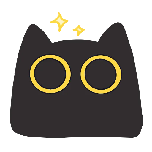 🤩 Эмодзи «Black Kitty» для Telegram