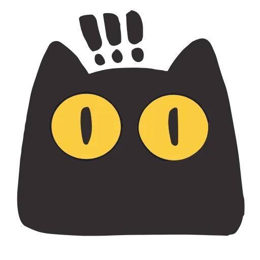 😳 Эмодзи «Black Kitty» для Telegram