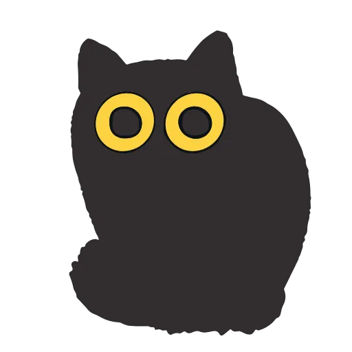 😳 Эмодзи «Black Kitty» для Telegram