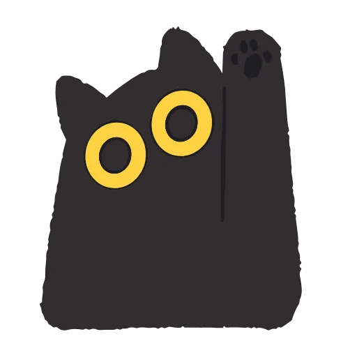 🐾 Эмодзи «Black Kitty» для Telegram
