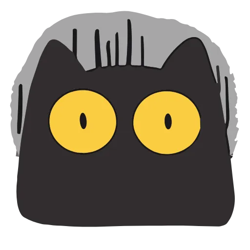 😨 Эмодзи «Black Kitty» для Telegram