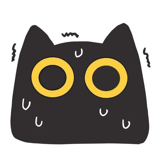 😰 Эмодзи «Black Kitty» для Telegram
