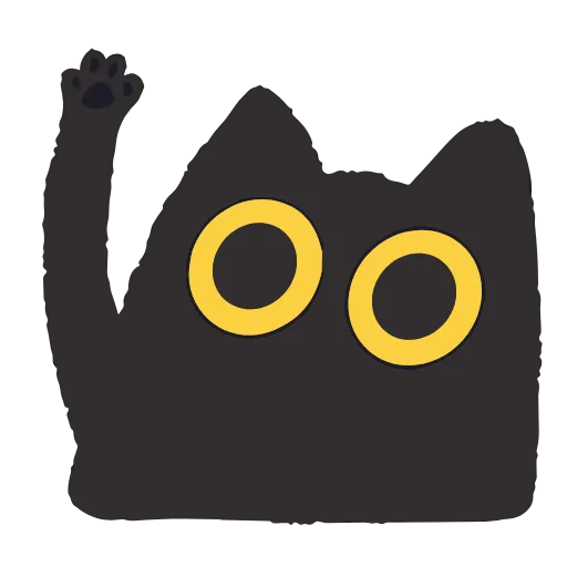 🐾 Эмодзи «Black Kitty» для Telegram