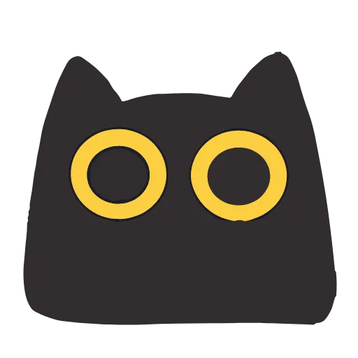 Эмодзи Black Kitty для Telegram — скачать