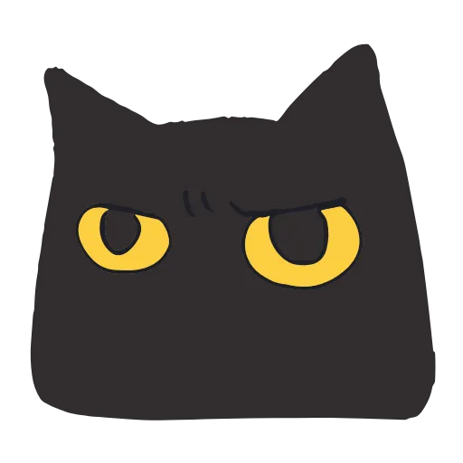 😠 Эмодзи «Black Kitty» для Telegram