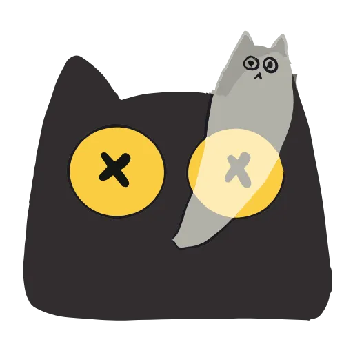 😵 Эмодзи «Black Kitty» для Telegram