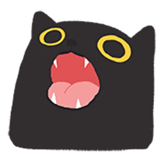 👹 Стикер «black kitty sticker pack» для Telegram