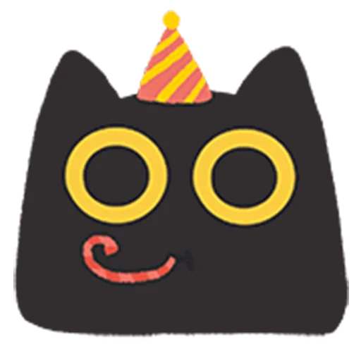 🥳 Стикер «black kitty sticker pack» для Telegram