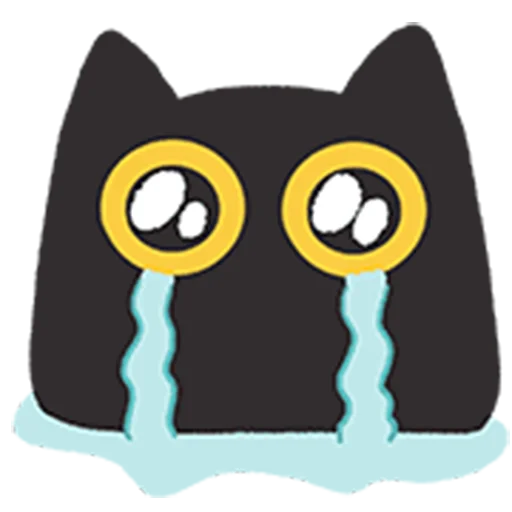😭 Стикер «black kitty sticker pack» для Telegram