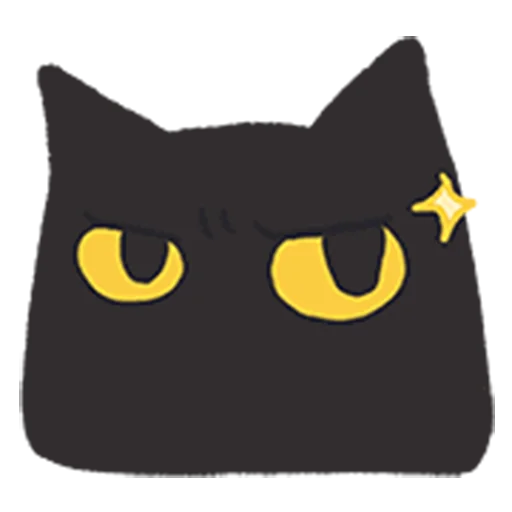 😒 Стикер «black kitty sticker pack» для Telegram