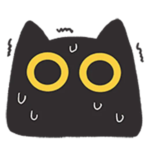 😰 Стикер «black kitty sticker pack» для Telegram