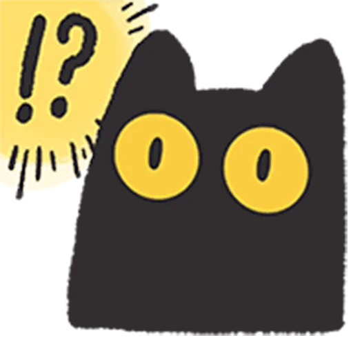 ⁉️ Стикер «black kitty sticker pack» для Telegram