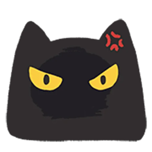 😡 Стикер «black kitty sticker pack» для Telegram