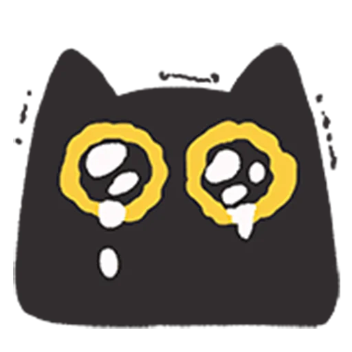 😢 Стикер «black kitty sticker pack» для Telegram