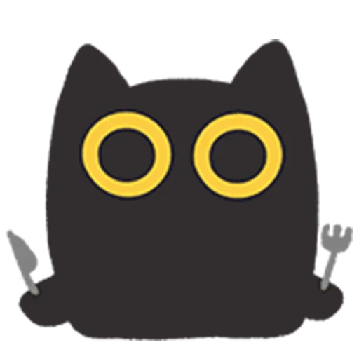 🍴 Стикер «black kitty sticker pack» для Telegram