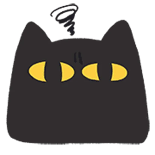 😵‍💫 Стикер «black kitty sticker pack» для Telegram