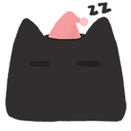 😴 Стикер «black kitty sticker pack» для Telegram