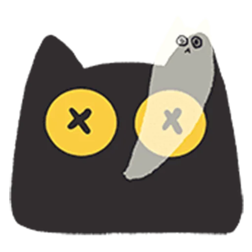 😵 Стикер «black kitty sticker pack» для Telegram