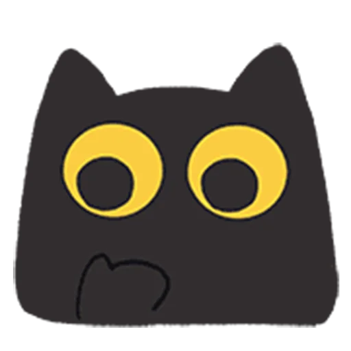 🤔 Стикер «black kitty sticker pack» для Telegram