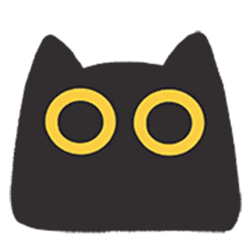 Стикерпак black kitty sticker pack для Telegram — скачать