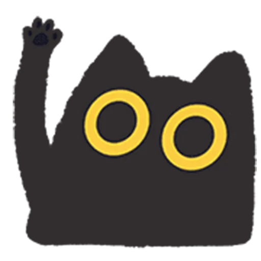 🐾 Стикер «black kitty sticker pack» для Telegram
