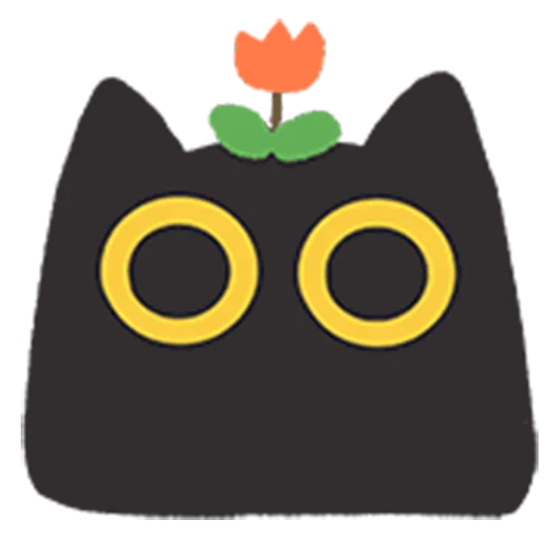 🌷 Стикер «black kitty sticker pack» для Telegram
