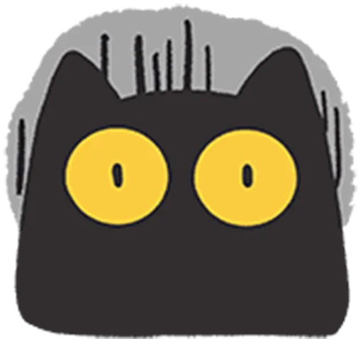 😨 Стикер «black kitty sticker pack» для Telegram
