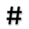 ⚫️ Эмодзи «Черные буквы с контуром и наоборот» для Telegram